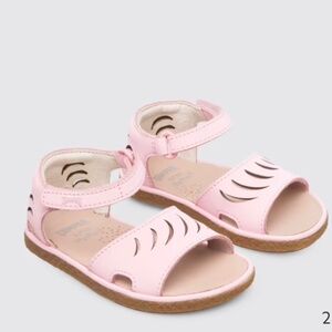 Pink first walker camper sandals